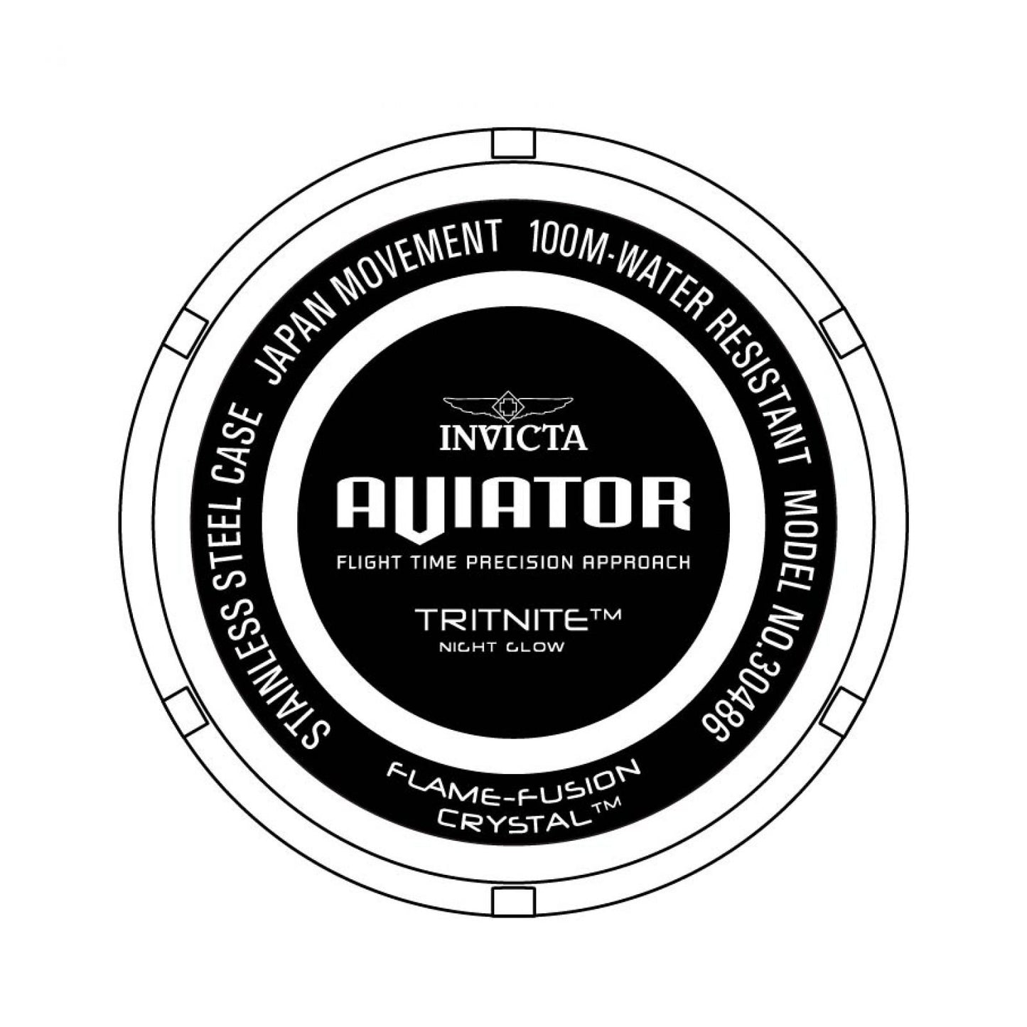 RELOJ DEPORTIVO PARA HOMBRE INVICTA AVIATOR 30486 - NEGRO