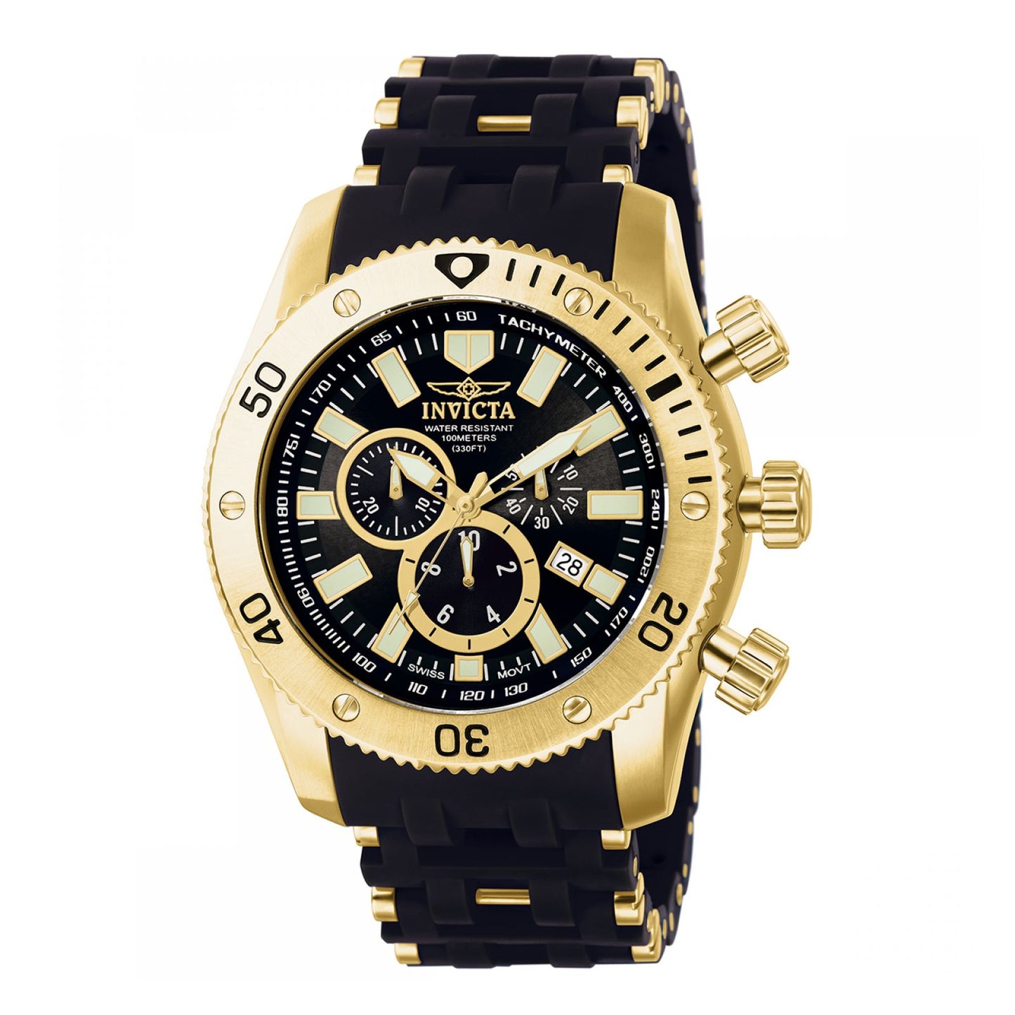 RELOJ  PARA HOMBRE INVICTA SEA SPIDER 0140 - ORO NEGRO