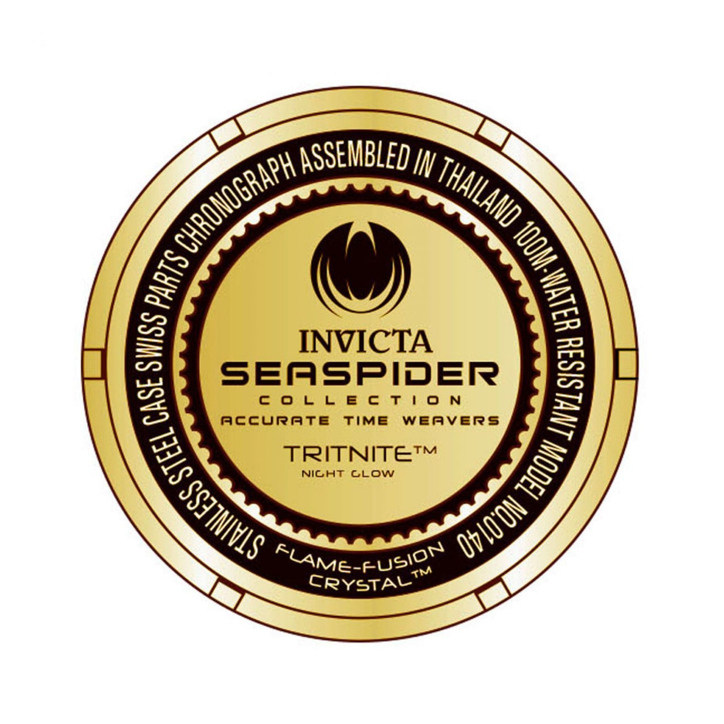 RELOJ  PARA HOMBRE INVICTA SEA SPIDER 0140 - ORO NEGRO