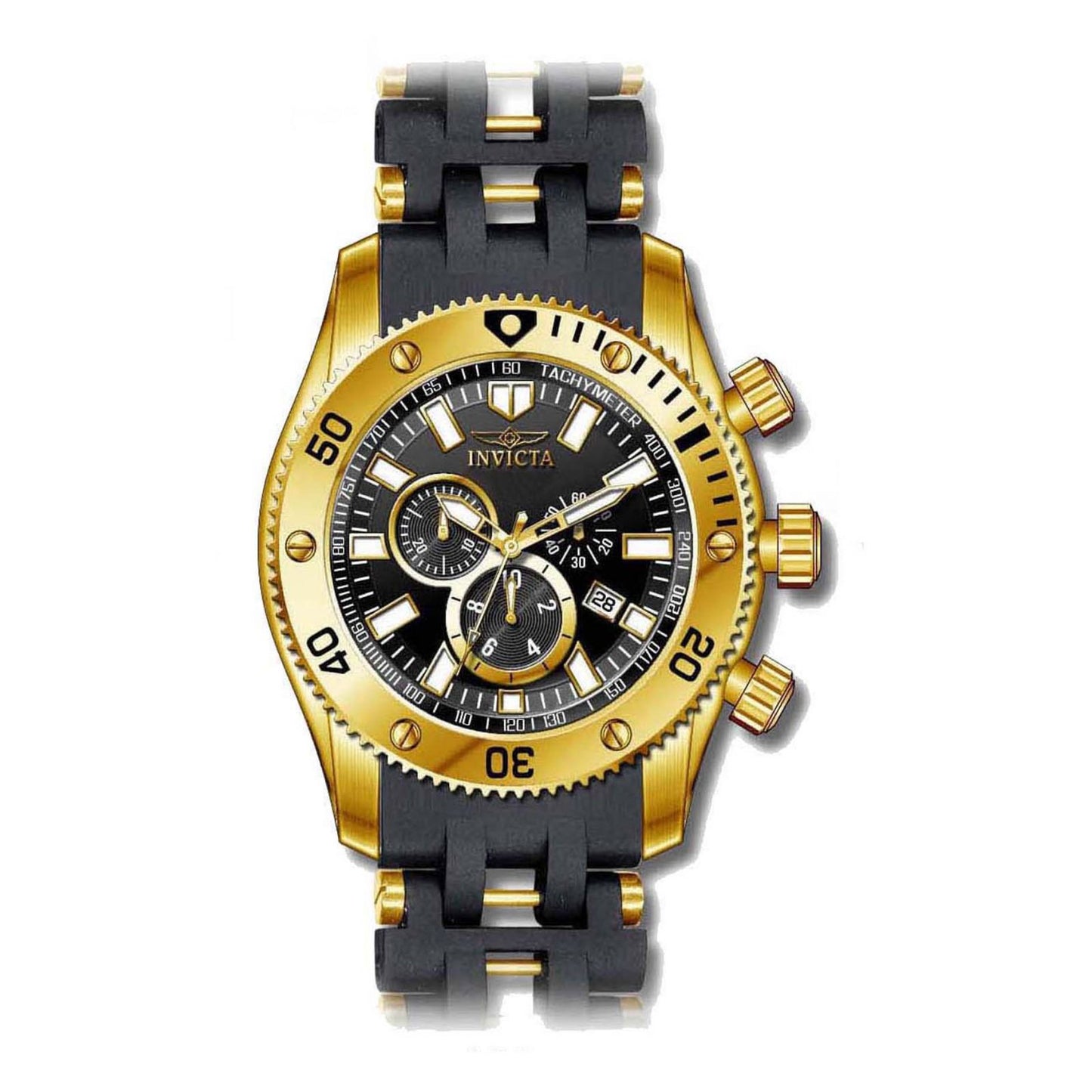 RELOJ  PARA HOMBRE INVICTA SEA SPIDER 0140 - ORO NEGRO