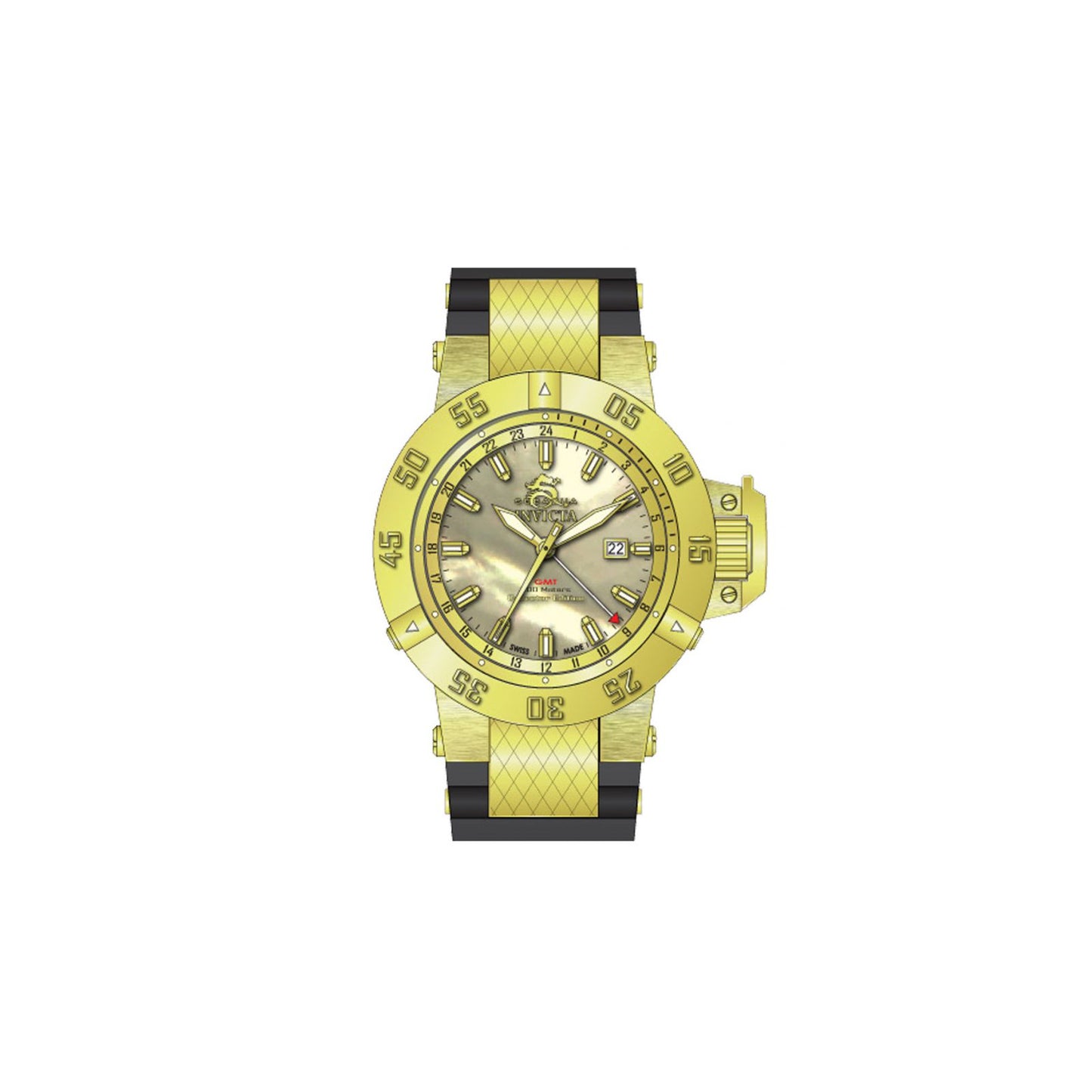 RELOJ DEPORTIVO PARA HOMBRE INVICTA SUBAQUA 0738 - ORO NEGRO