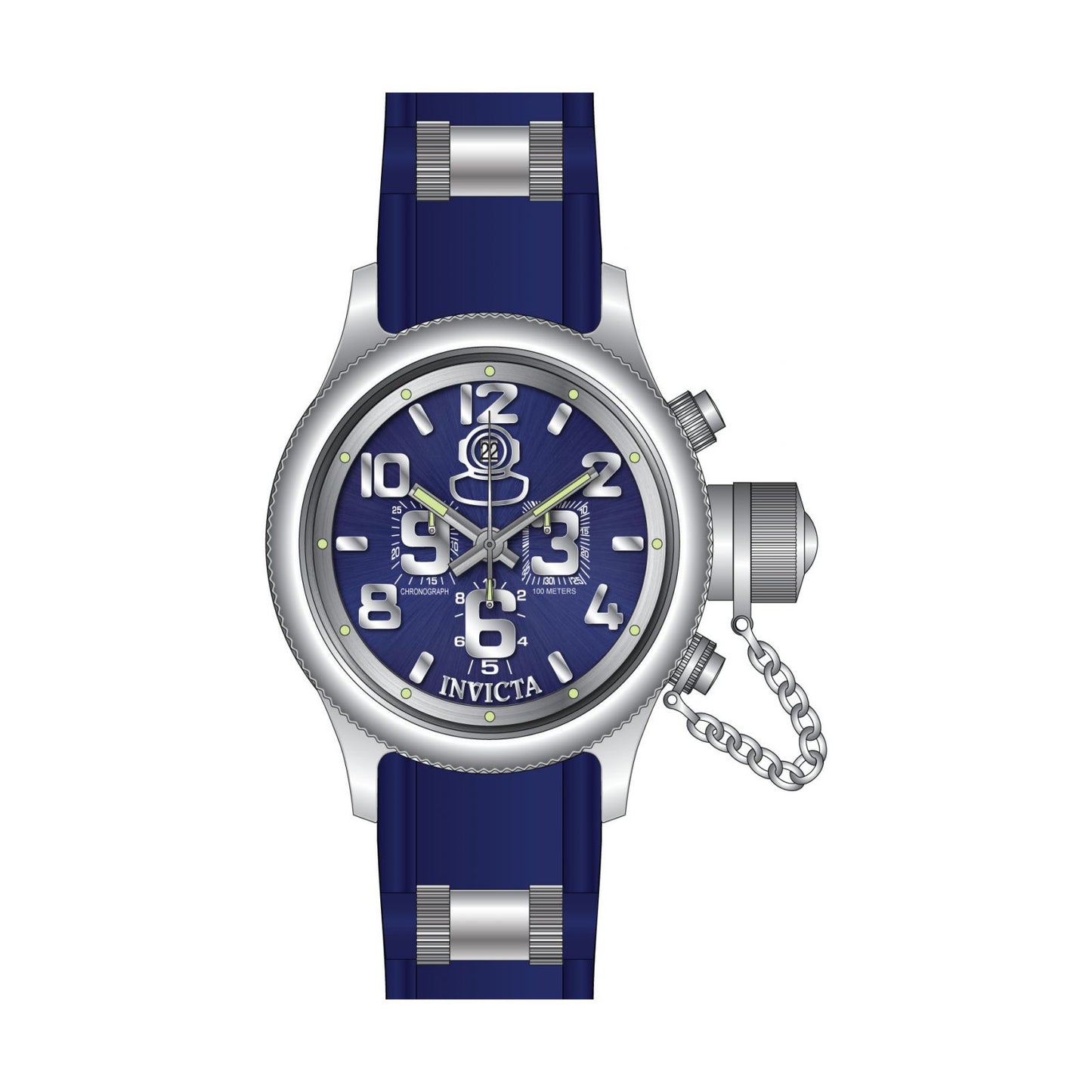 RELOJ  PARA HOMBRE INVICTA RUSSIAN DIVER 4580 - AZUL ACERO