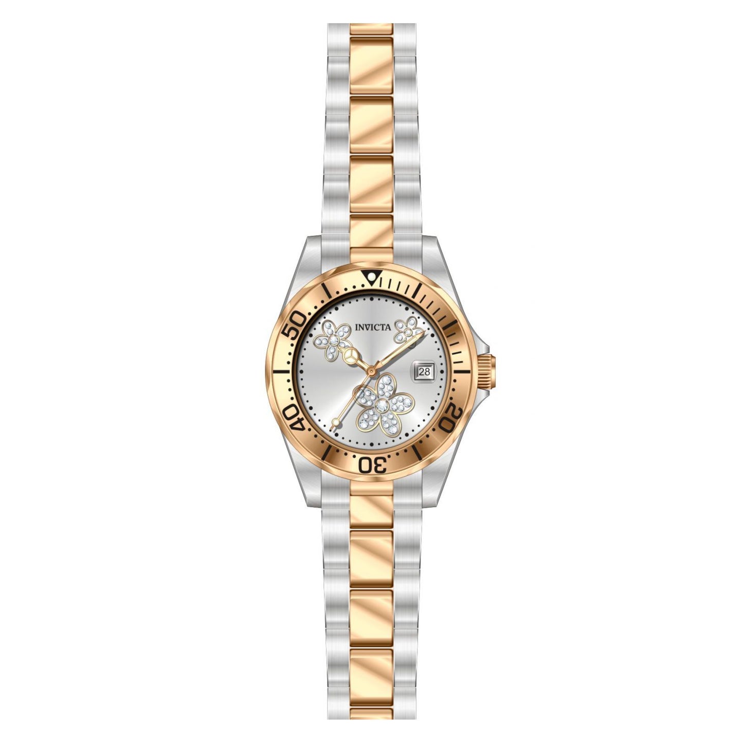 RELOJ PARA MUJER INVICTA ANGEL 12507 - ORO ROSA, ACERO