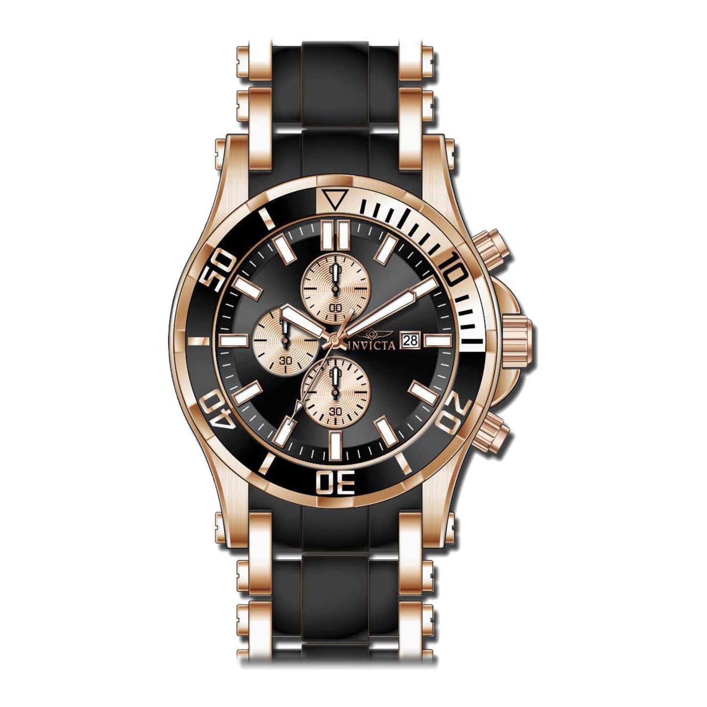 RELOJ  PARA HOMBRE INVICTA SEA SPIDER 17081 - ORO ROSA, NEGRO