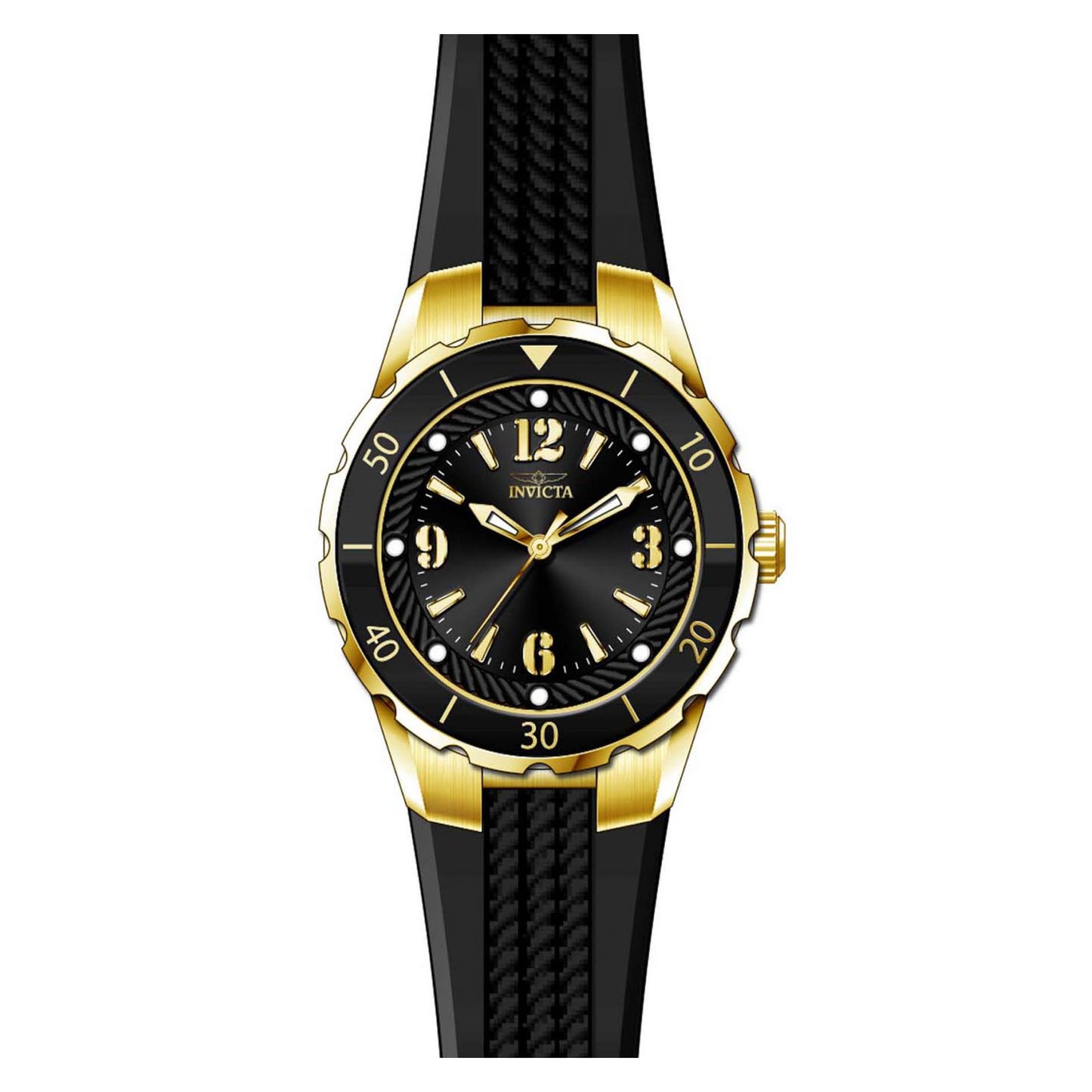 RELOJ DEPORTIVO PARA MUJER INVICTA ANGEL 17486 - NEGRO