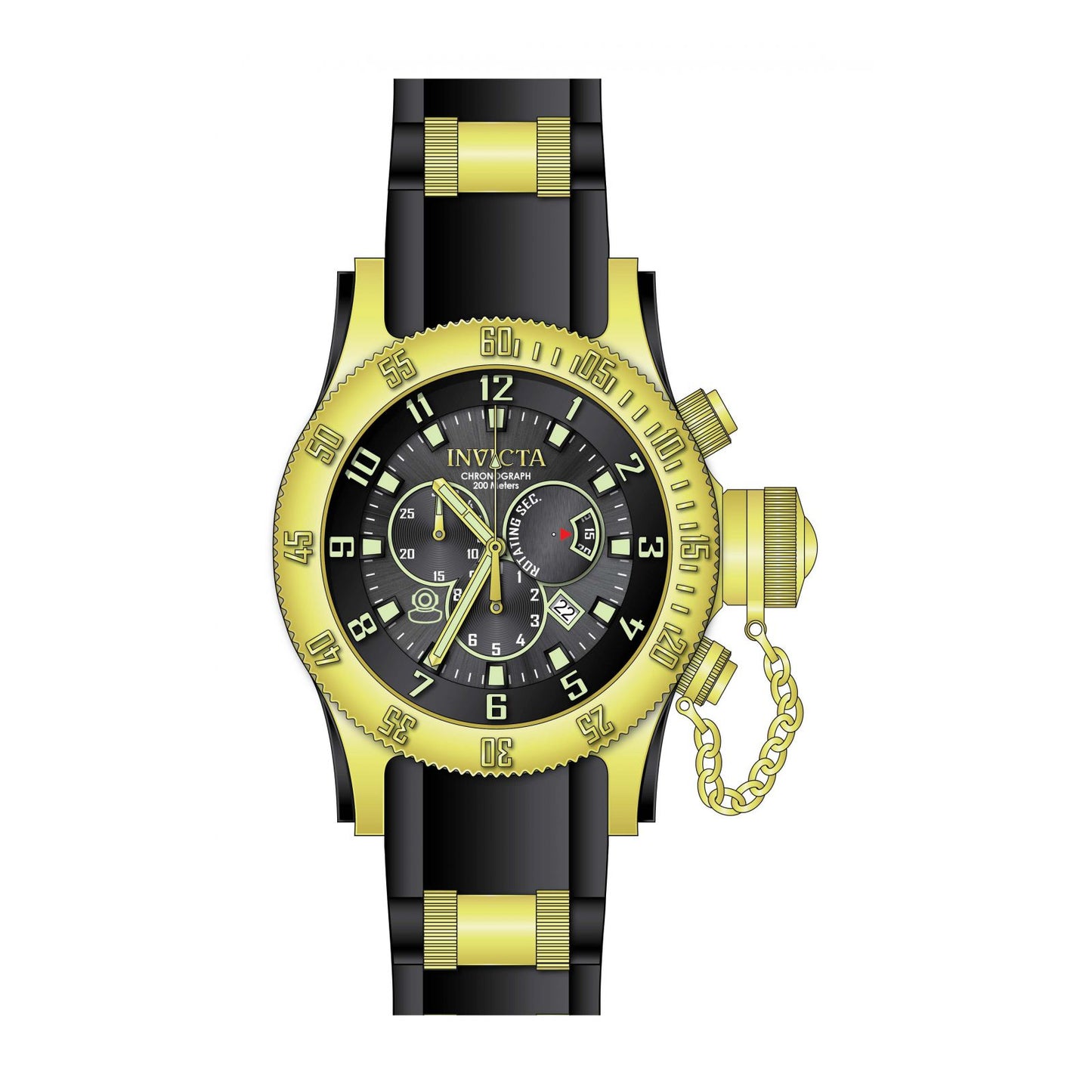 RELOJ  PARA HOMBRE INVICTA RUSSIAN DIVER 90091 - ORO NEGRO