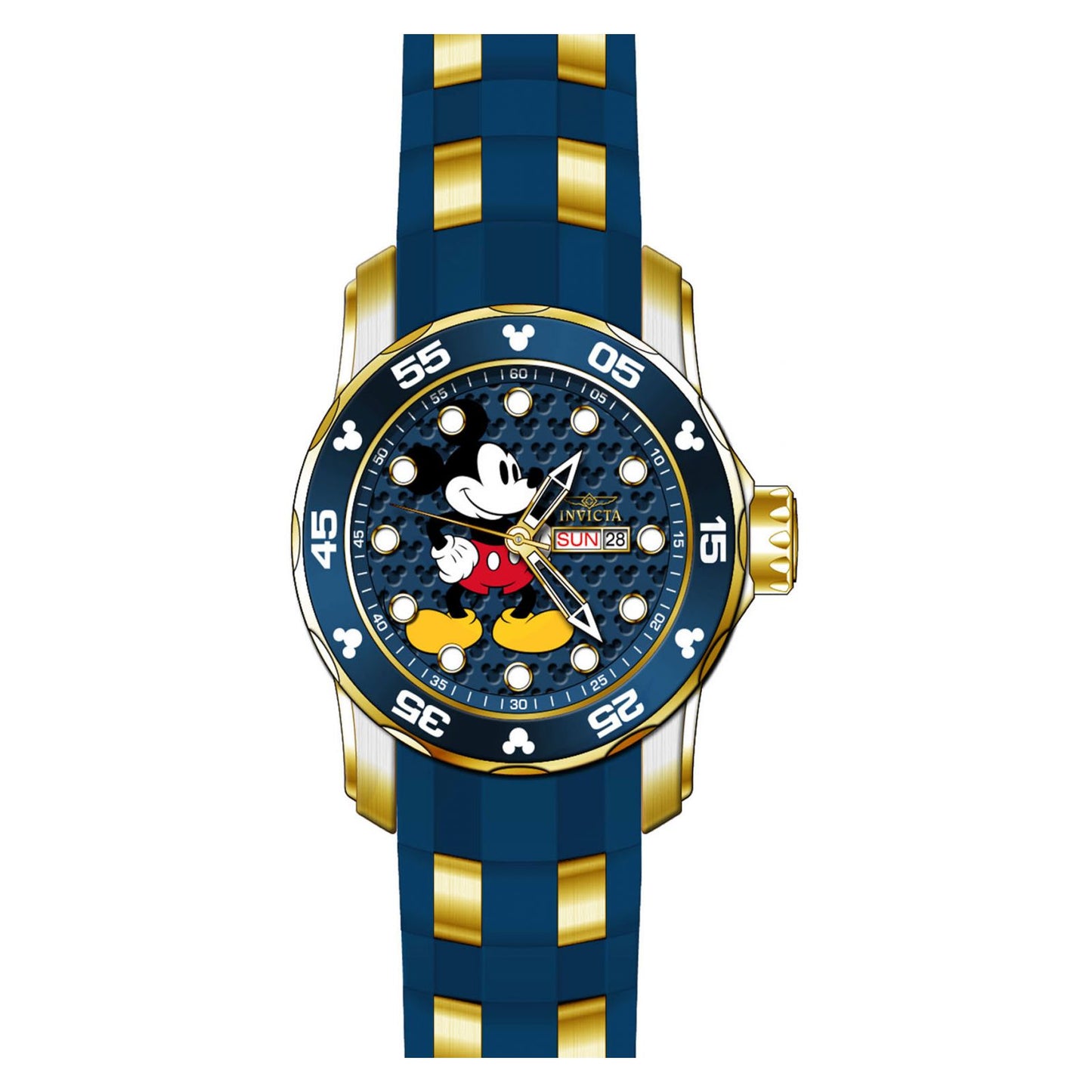 RELOJ MICKEY RATÓN PARA HOMBRE INVICTA DISNEY LIMITED EDITION 23764 - AZUL DORADO
