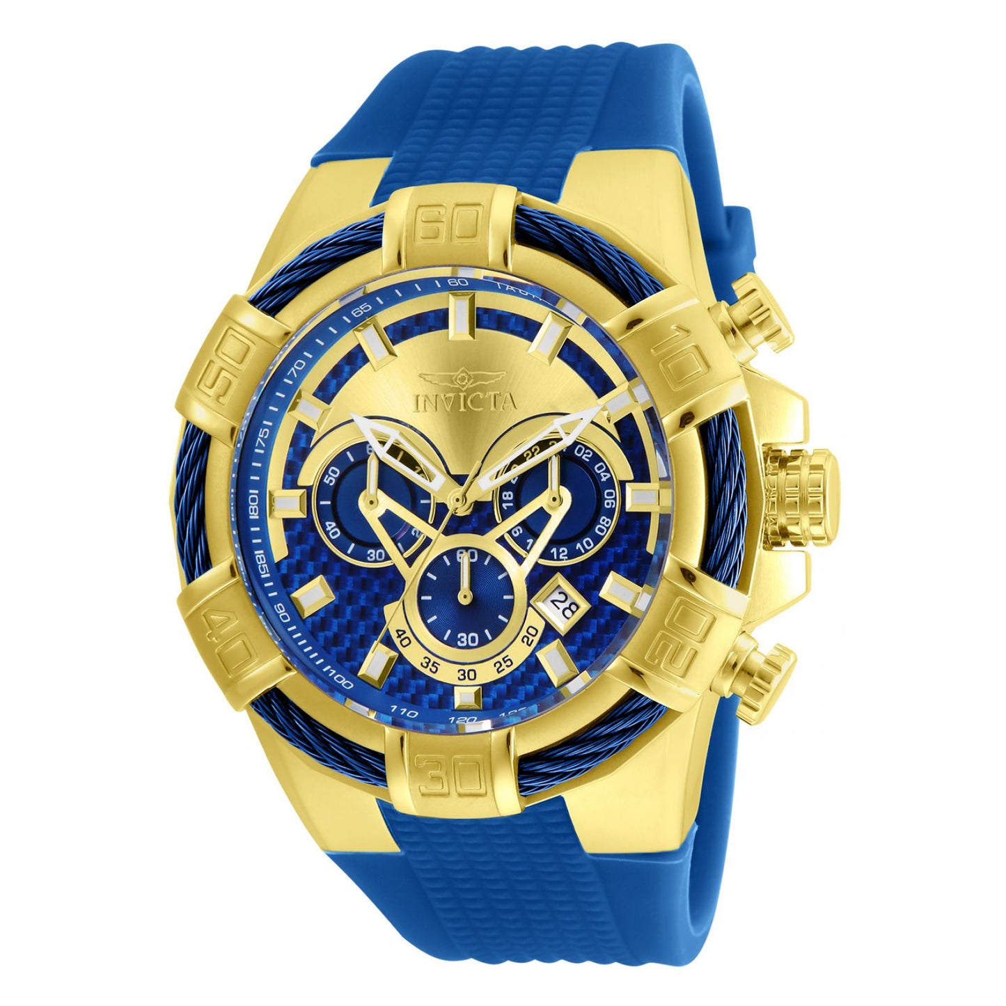RELOJ DEPORTIVO PARA HOMBRE INVICTA BOLT 24698 - AZUL, ORO