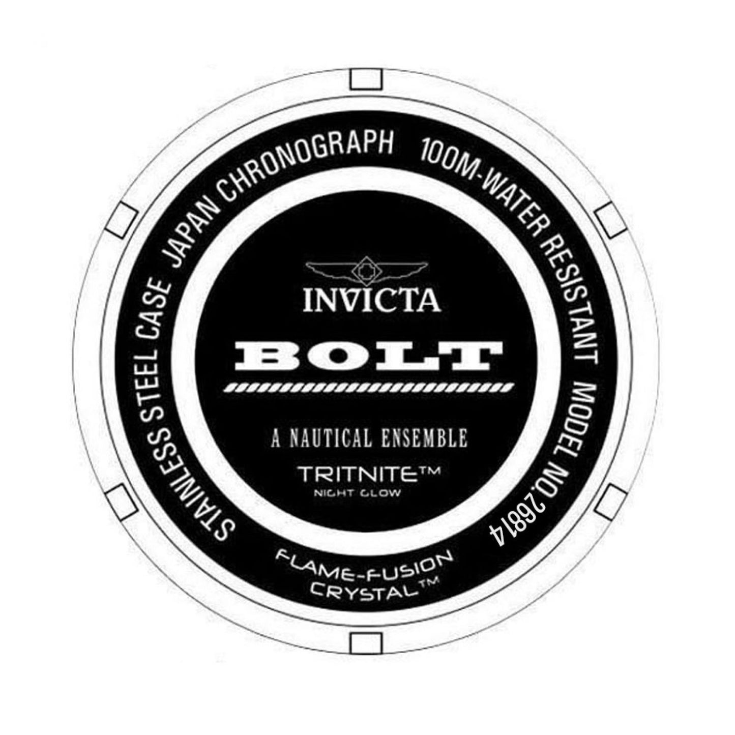 RELOJ  PARA HOMBRE INVICTA BOLT 26814 - DORADO BLANCO