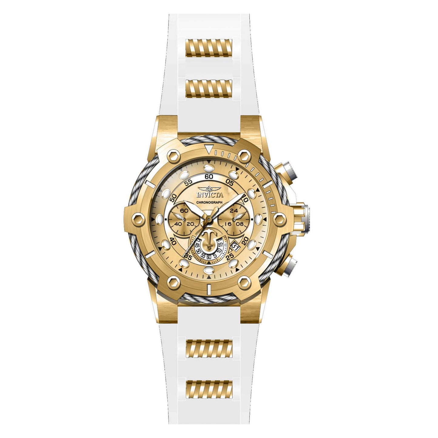 RELOJ  PARA HOMBRE INVICTA BOLT 26814 - DORADO BLANCO
