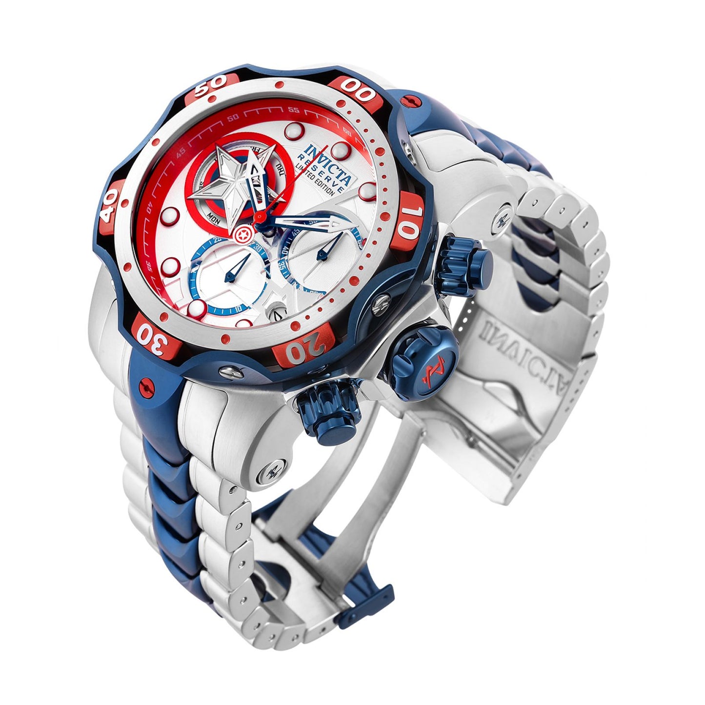 RELOJ CAPITÁN AMÉRICA PARA HOMBRE INVICTA MARVEL 27039 - ACERO, AZUL OSCURO