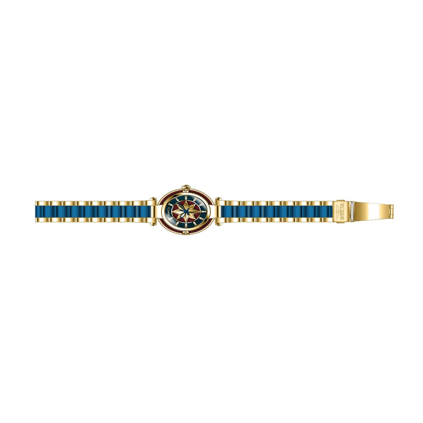 RELOJ CAPITÁN MARAVILLA PARA MUJER INVICTA MARVEL 28832 - AZUL, ROJO, ORO