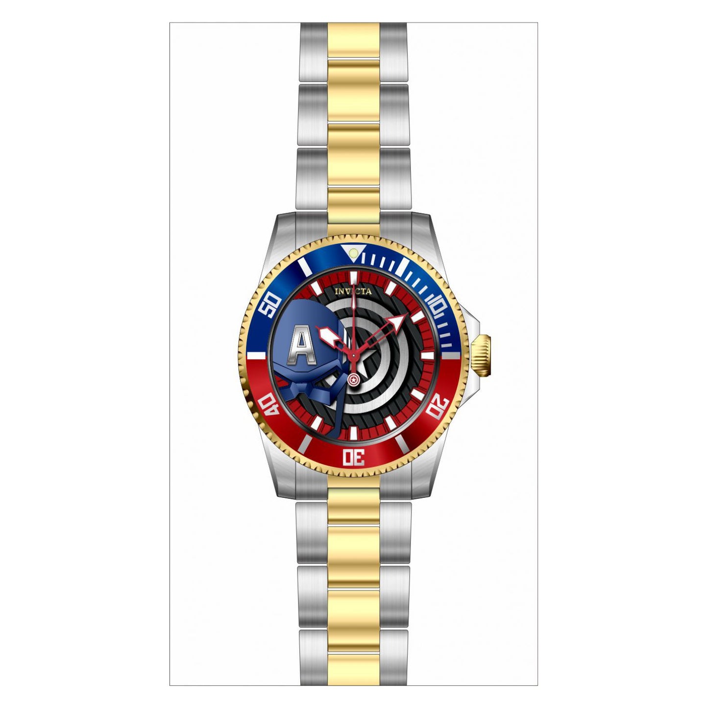 RELOJ CAPITÁN AMÉRICA PARA HOMBRE INVICTA MARVEL 29682 - NEGRO