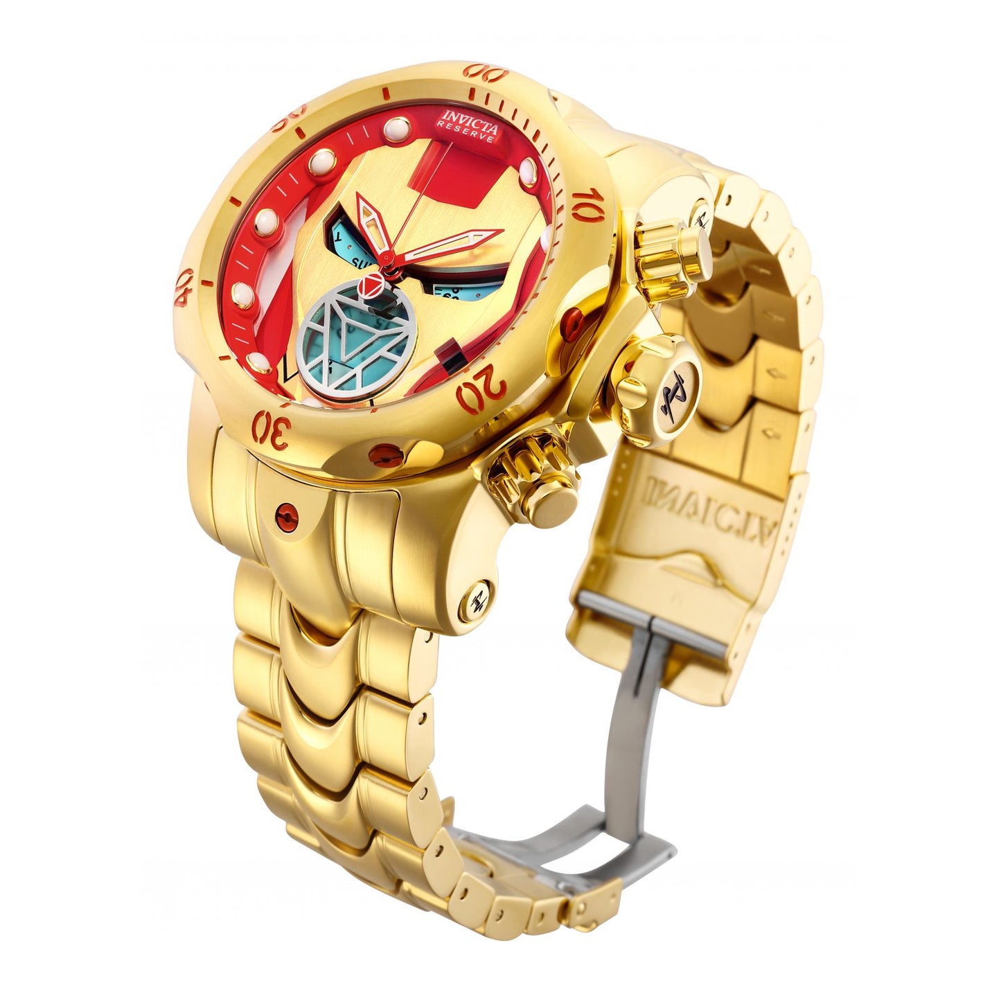 RELOJ HOMBRE DE ACERO PARA HOMBRE INVICTA MARVEL 32425 - ORO, ROJO