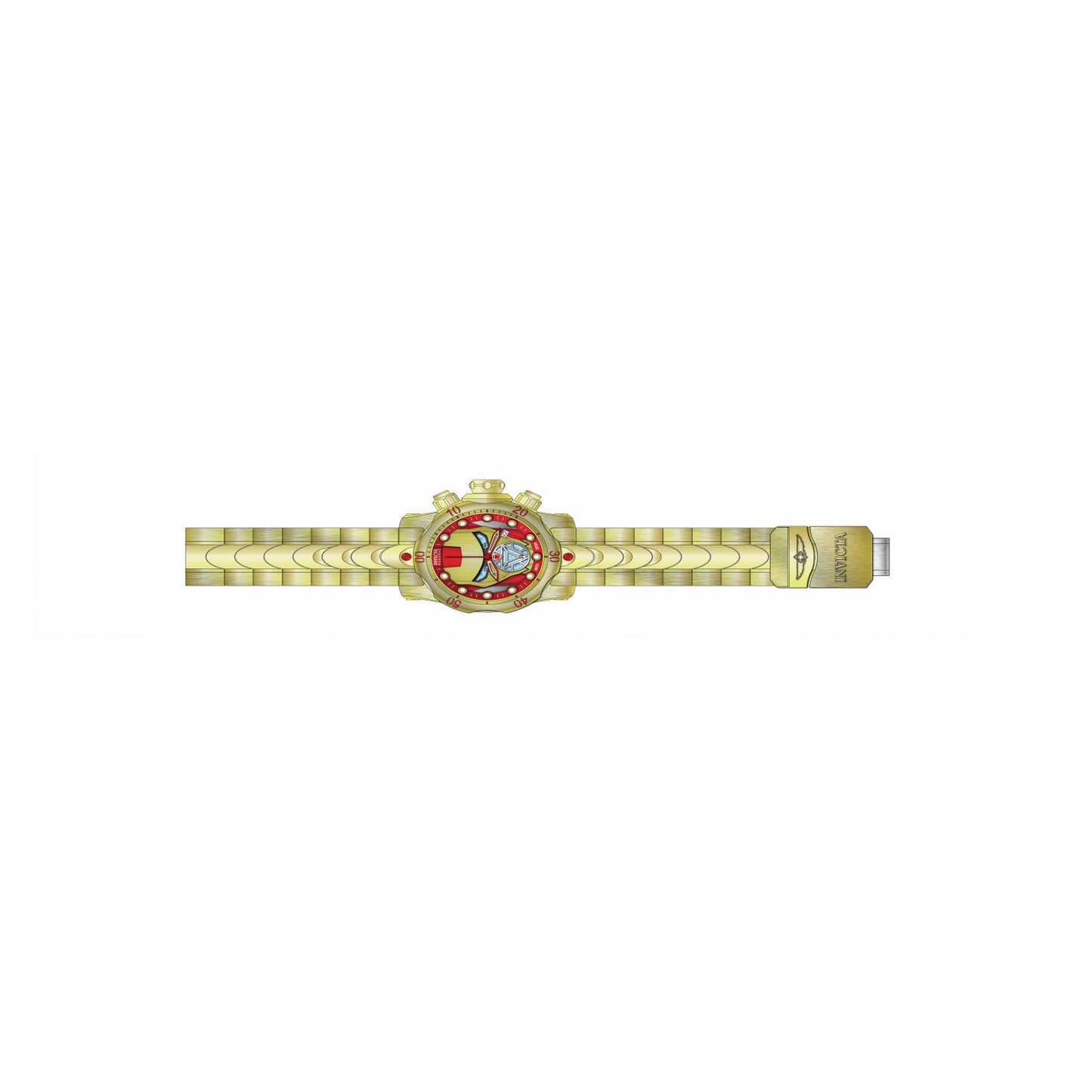 RELOJ HOMBRE DE ACERO PARA HOMBRE INVICTA MARVEL 32425 - ORO, ROJO