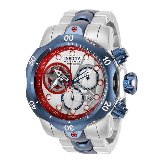 RELOJ CAPITÁN AMÉRICA PARA HOMBRE INVICTA MARVEL 32453 - ACERO, ROJO, AZUL OSCURO