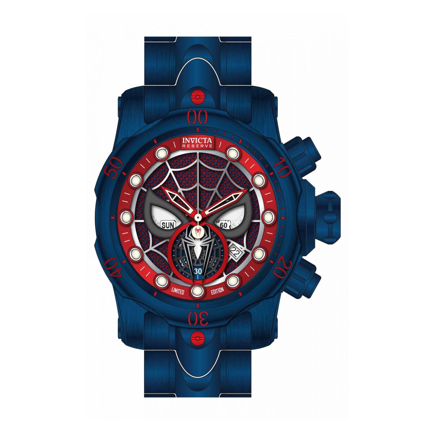 RELOJ HOMBRE ARAÑA PARA HOMBRE INVICTA MARVEL 32461 - ROJO, AZUL OSCURO