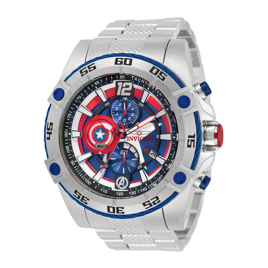 RELOJ CAPITÁN AMÉRICA PARA HOMBRE INVICTA MARVEL 32501 - PLATEADO