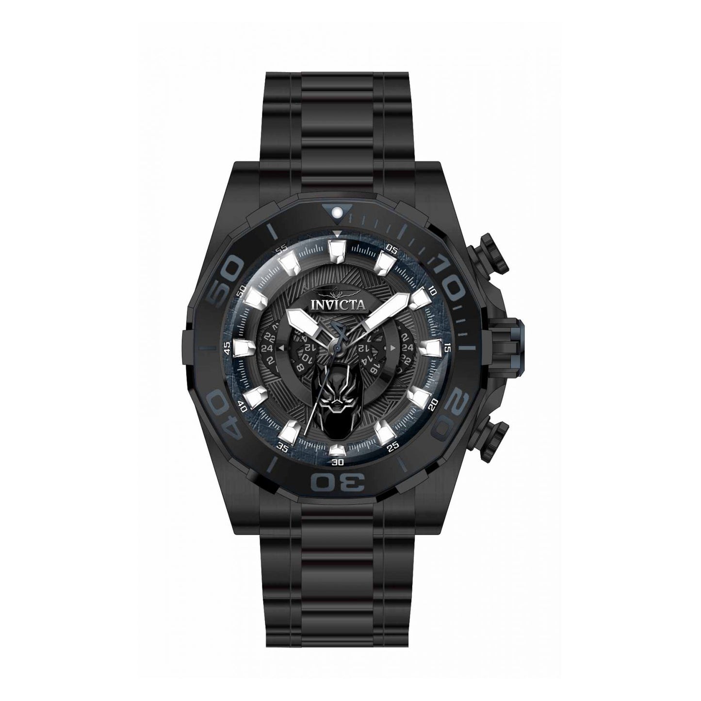 RELOJ PANTERA NEGRA PARA HOMBRE INVICTA MARVEL 33149 - NEGRO