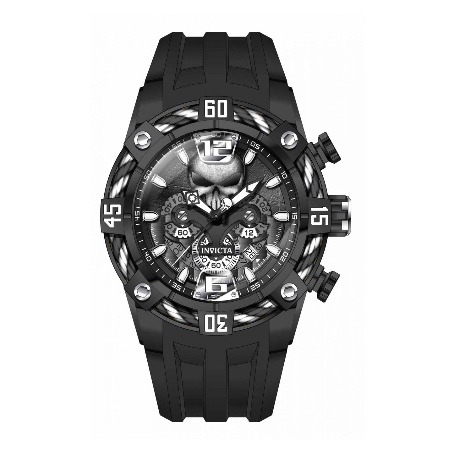 RELOJ CASTIGADOR PARA HOMBRE INVICTA MARVEL 33163 - NEGRO