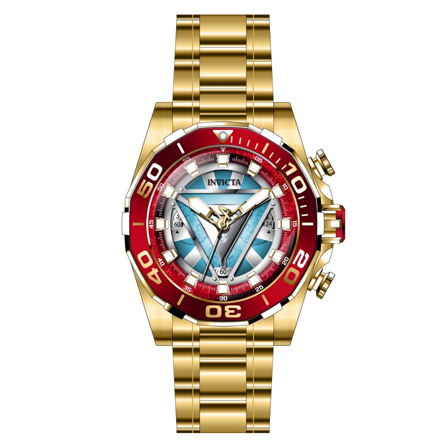 RELOJ HOMBRE DE ACERO PARA HOMBRE INVICTA MARVEL 33313 - DORADO