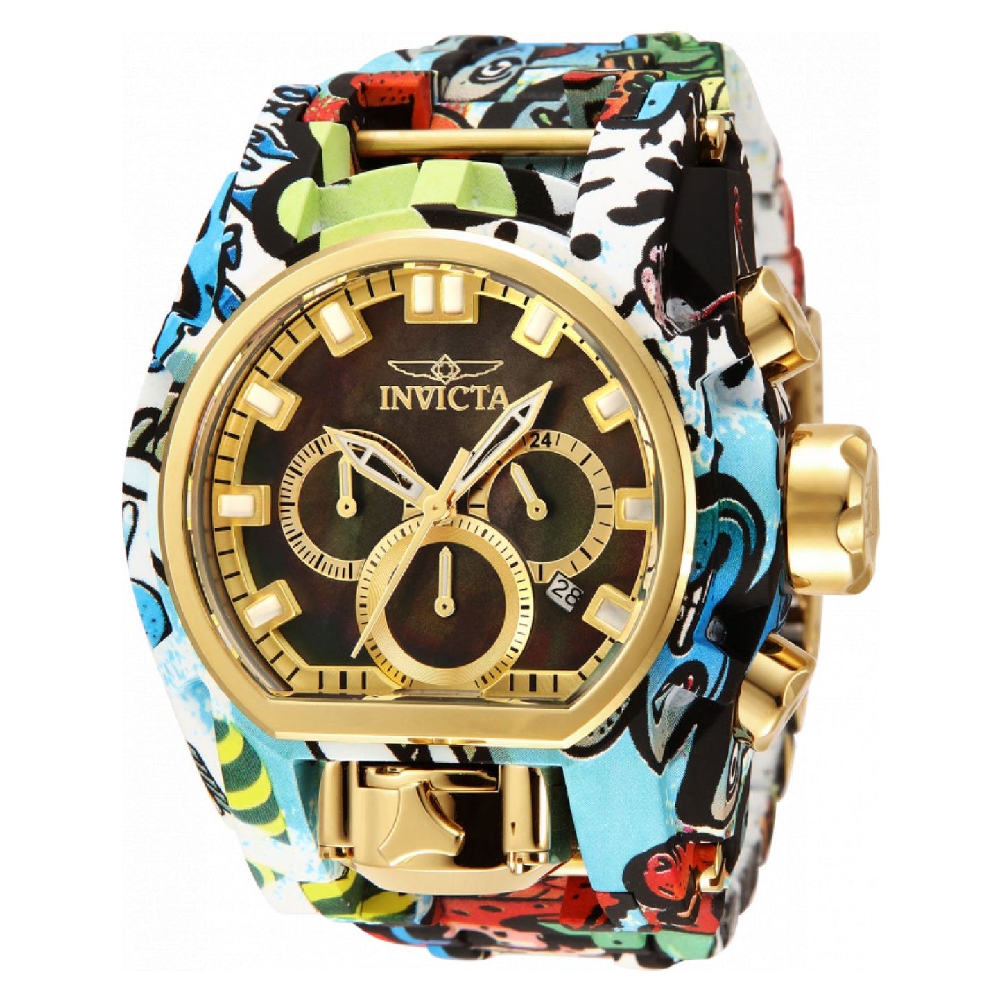 RELOJ PARA HOMBRE INVICTA BOLT 34719 - CHAPADO EN AGUAMARINA, DORADO.
