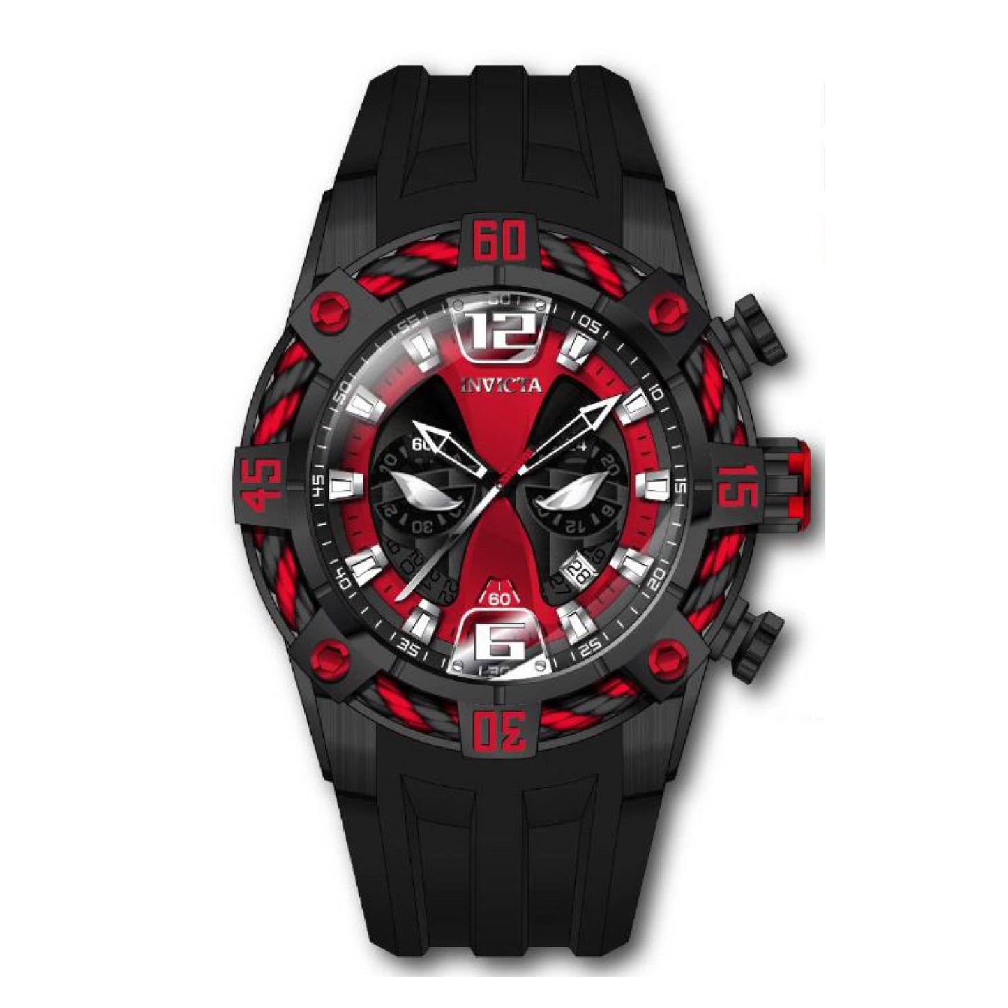 RELOJ DEAD POOL PARA HOMBRE INVICTA MARVEL 37365 - NEGRO