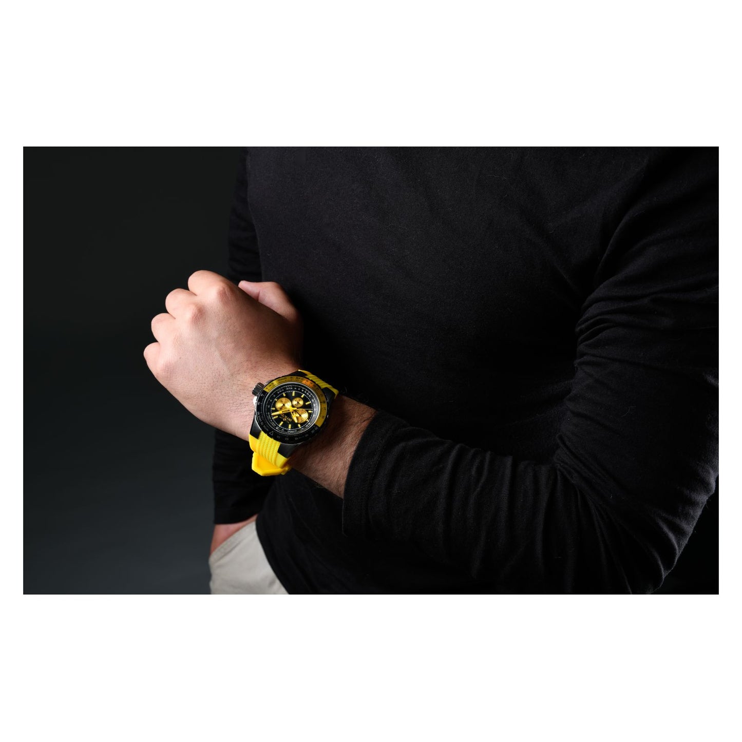 RELOJ DEPORTIVO PARA HOMBRE INVICTA AVIATOR 39270 - AMARILLO