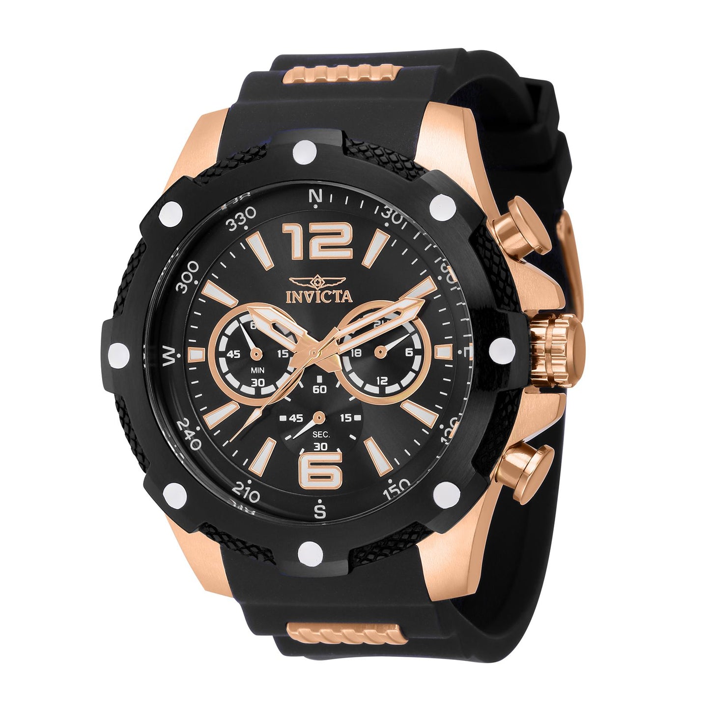 RELOJ DEPORTIVO PARA HOMBRE INVICTA I-FORCE 39989 - NEGRO, ORO ROSA