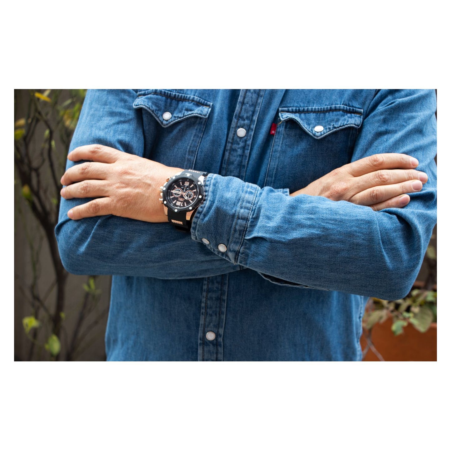 RELOJ DEPORTIVO PARA HOMBRE INVICTA I-FORCE 39989 - NEGRO, ORO ROSA