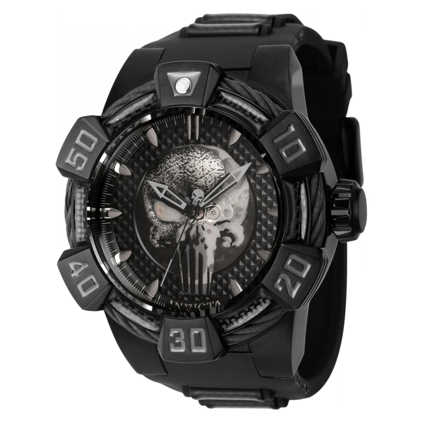 RELOJ PUNISHER PARA HOMBRE INVICTA MARVEL 41018 - NEGRO