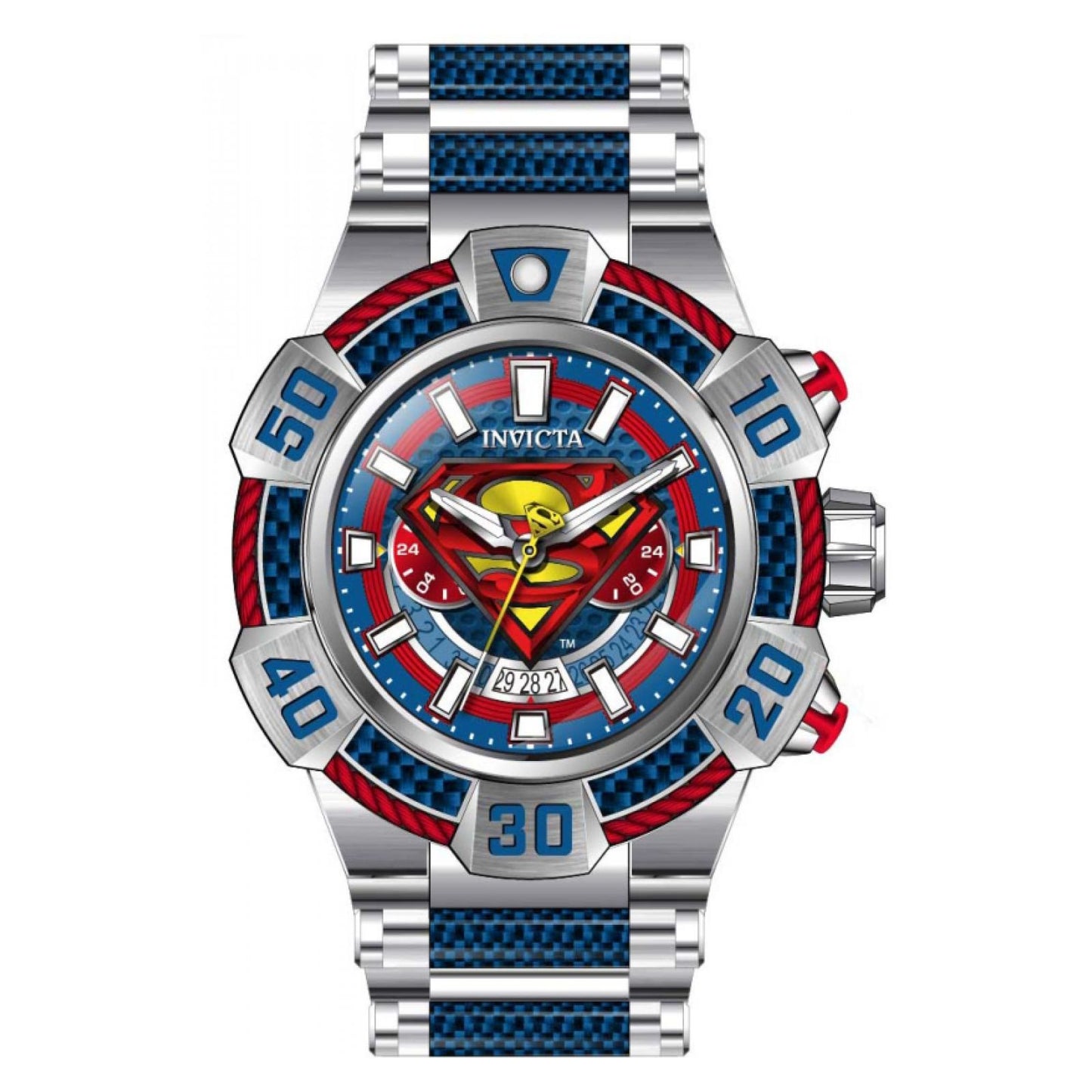 RELOJ SUPERMAN PARA HOMBRE INVICTA DC COMICS 41083 - ACERO AZUL