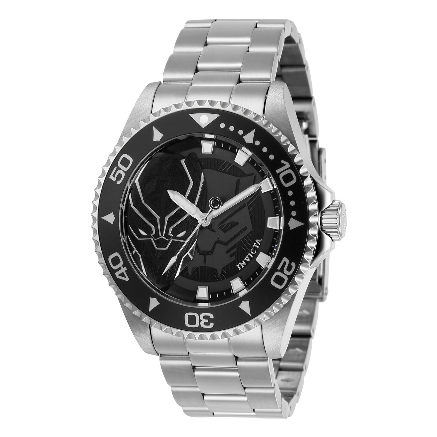 RELOJ PANTERA NEGRA PARA HOMBRE INVICTA MARVEL 29685 - PLATEADO