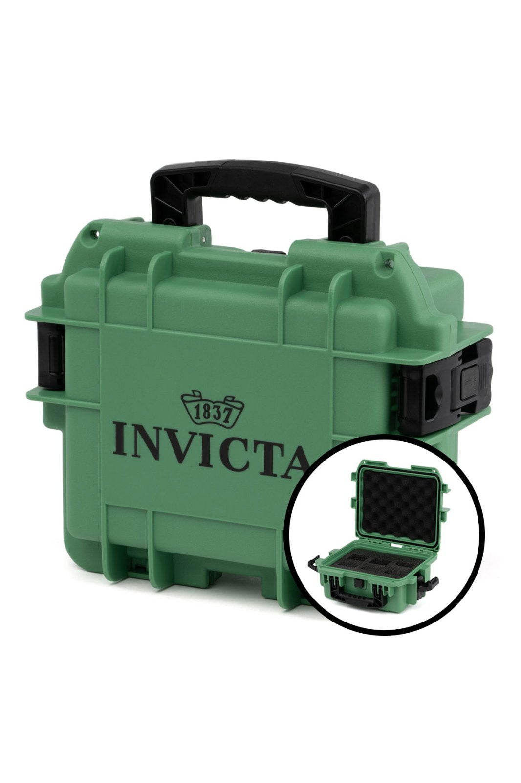 CAJA DE IMPACTO INVICTA PARA 3 RELOJES - VERDE