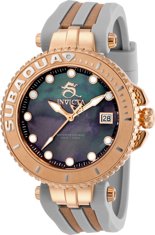 RELOJ DEPORTIVO PARA MUJER INVICTA SUBAQUA 27357 - GRIS CLARO, ORO ROSA