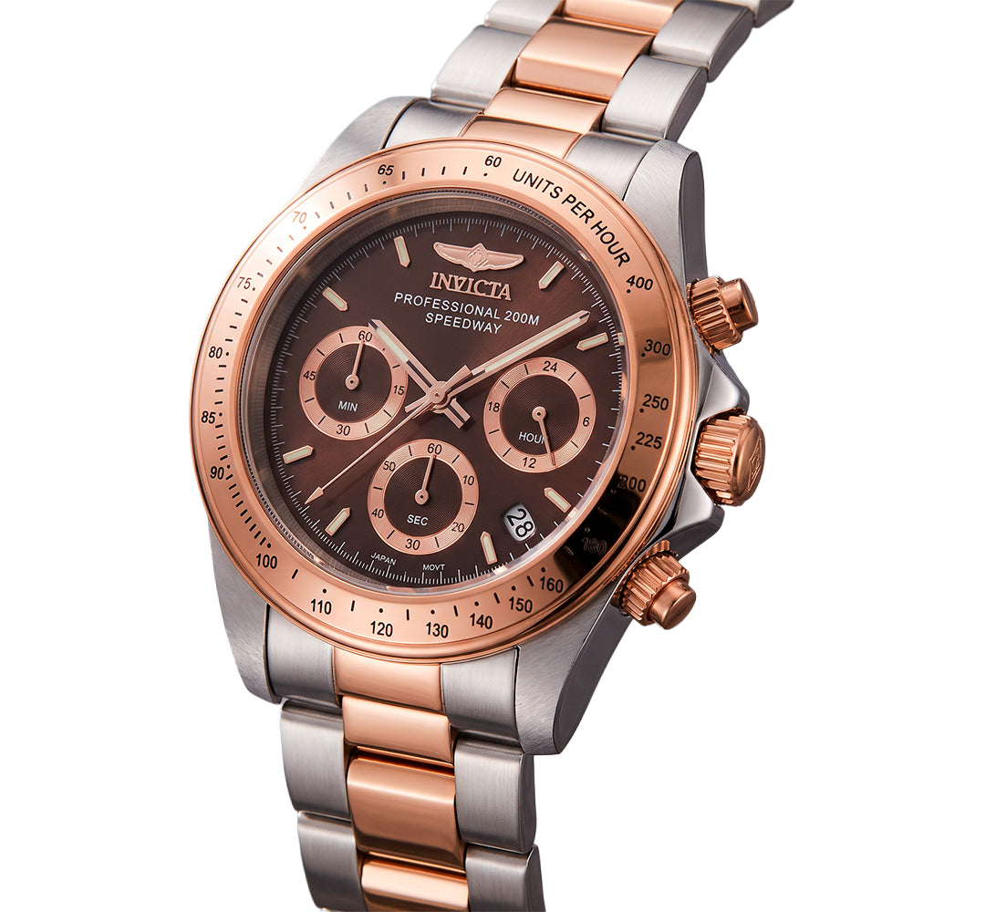 Reloj Invicta Speedway Mozha 17029 para Hombre – Cronógrafo en Acero Inoxidable Tono Marrón y Maquinaria Cuarzo Japonesa