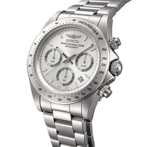 Reloj Invicta Speedway Apex 14381 para Hombre – Cronógrafo en Acero Inoxidable con Dial Plata y Maquinaria Cuarzo (200m)