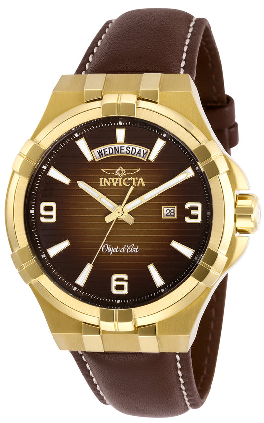 RELOJ CLÁSICO PARA HOMBRE INVICTA OBJET D ART 30187 - MARRÓN