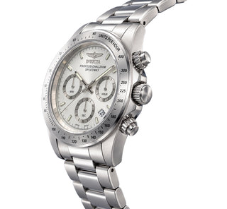 Reloj Invicta Speedway Apex 14381 para Hombre – Cronógrafo en Acero Inoxidable con Dial Plata y Maquinaria Cuarzo (200m)