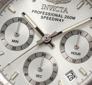 Reloj Invicta Speedway Apex 14381 para Hombre – Cronógrafo en Acero Inoxidable con Dial Plata y Maquinaria Cuarzo (200m)
