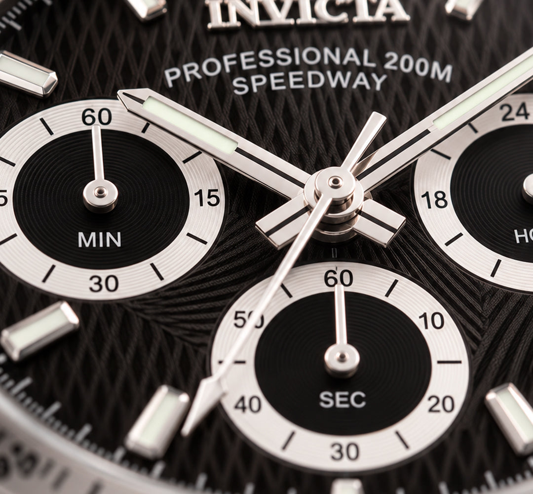 Reloj Invicta Speedway Mozha 9223 para Hombre – Cronógrafo en Acero Inoxidable Plateado con Dial Negro y Maquinaria Cuarzo (200m)