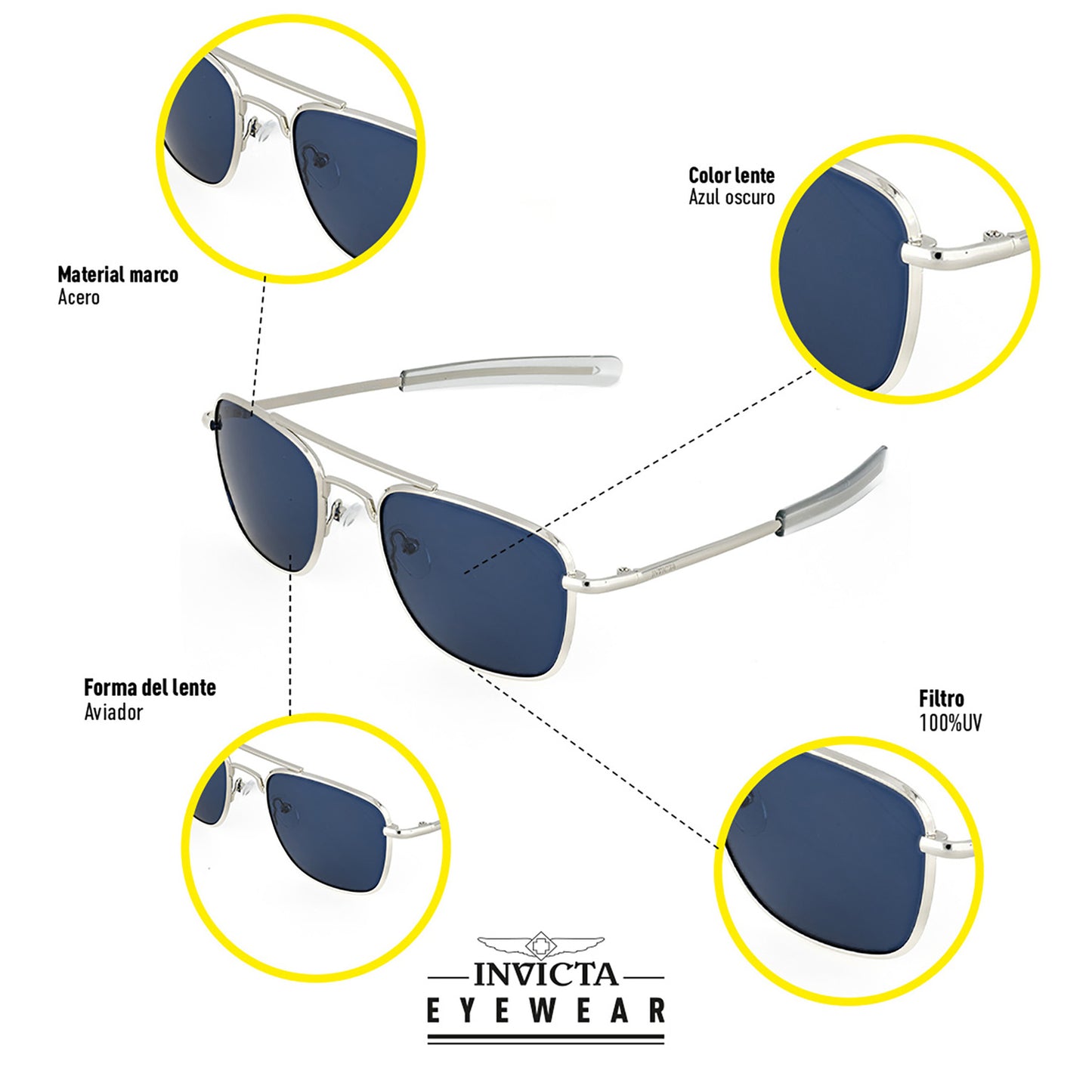 Lentes Invicta I 30462-OBJ-01-P03 Unisex