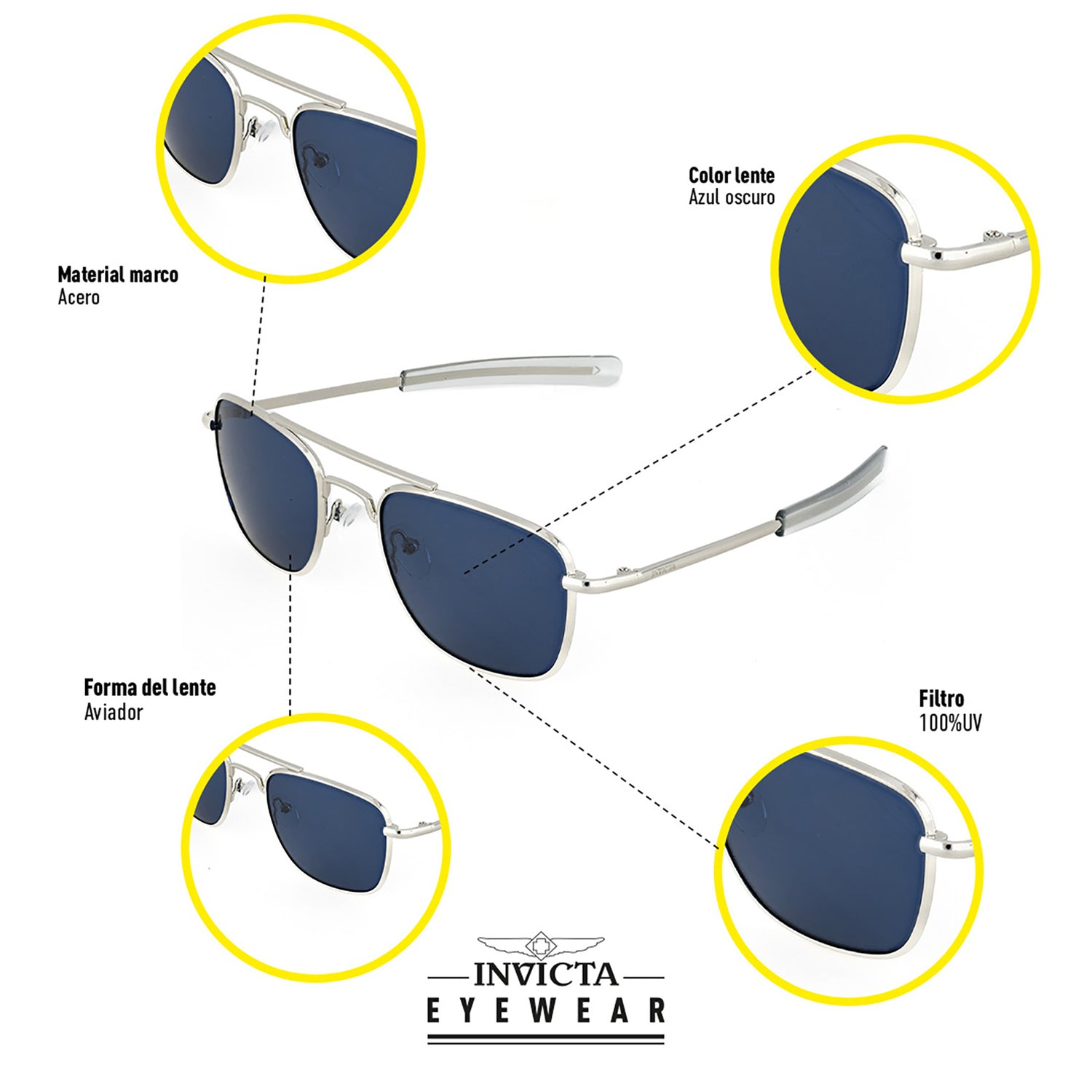 Lentes Invicta I 30462-OBJ-01-P03 Unisex