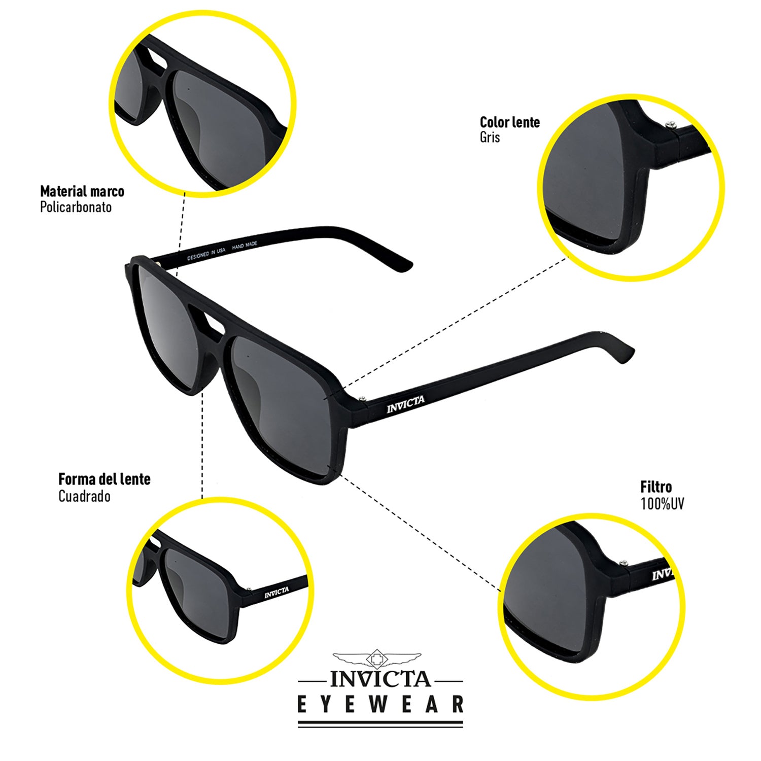 Lentes Invicta I 16009-S1R-01-P03 Unisex