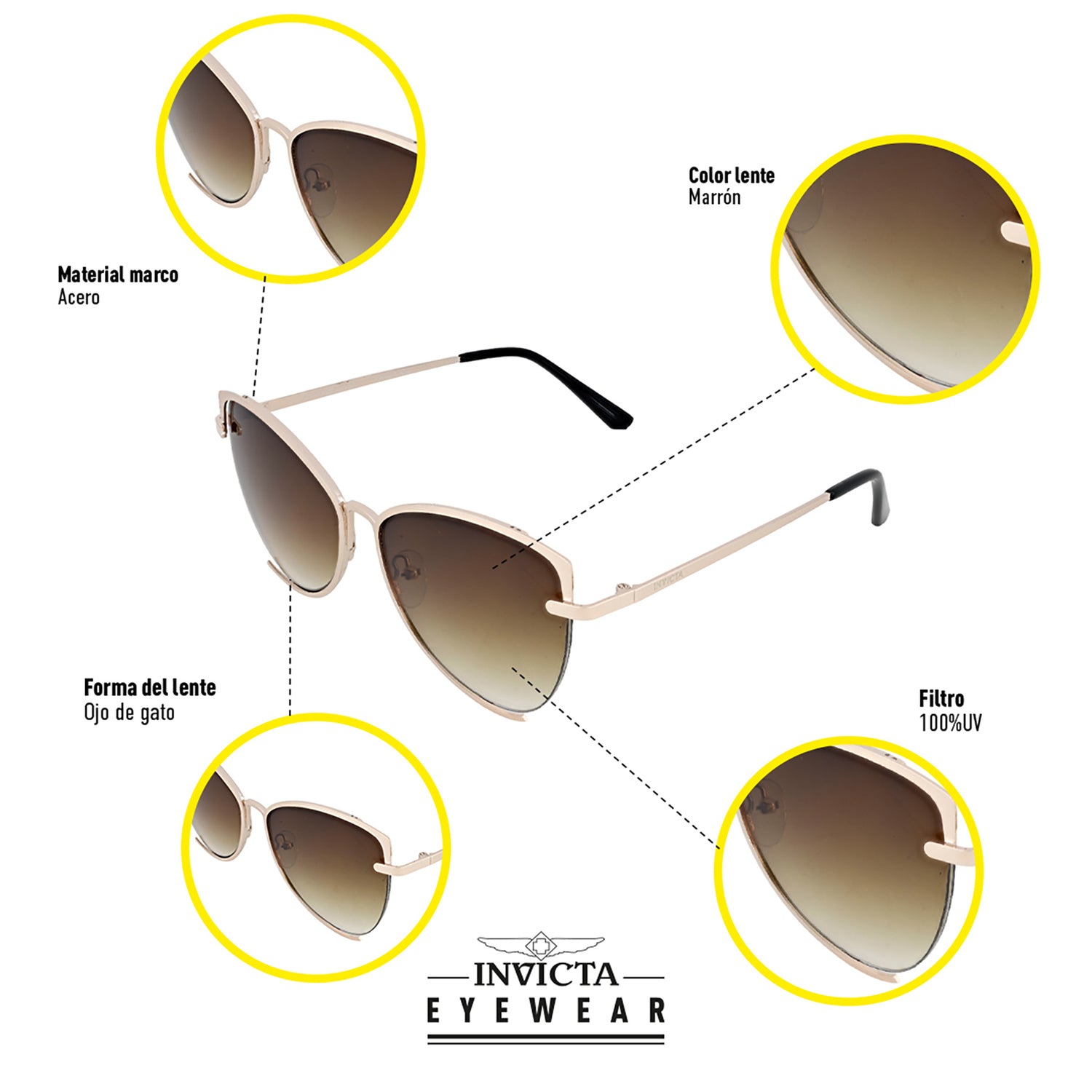Lentes Invicta I 40005-PRO-09-P03 Unisex