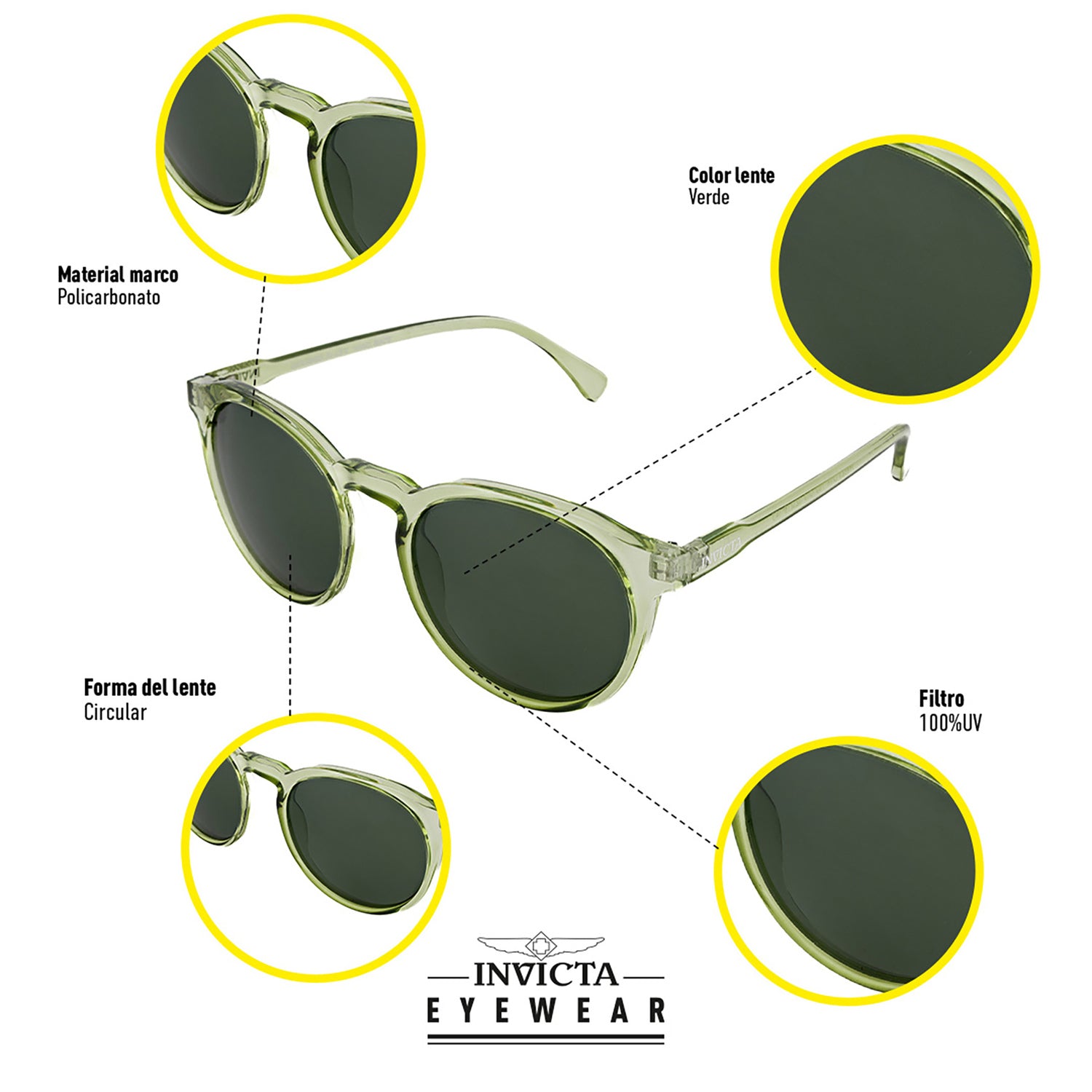 Lentes Invicta I 40005-PRO-09-G03 Unisex