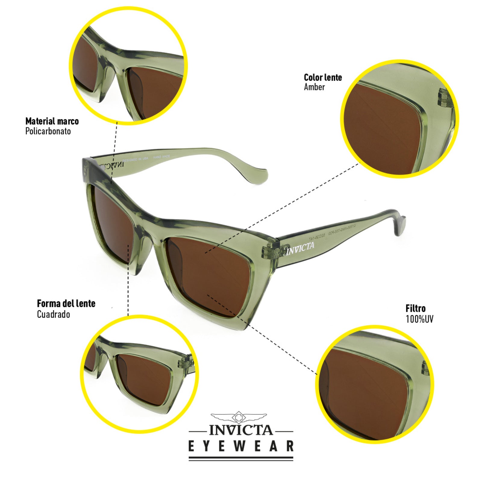 Lentes Invicta I 40031-ANG-T11-P03 Unisex