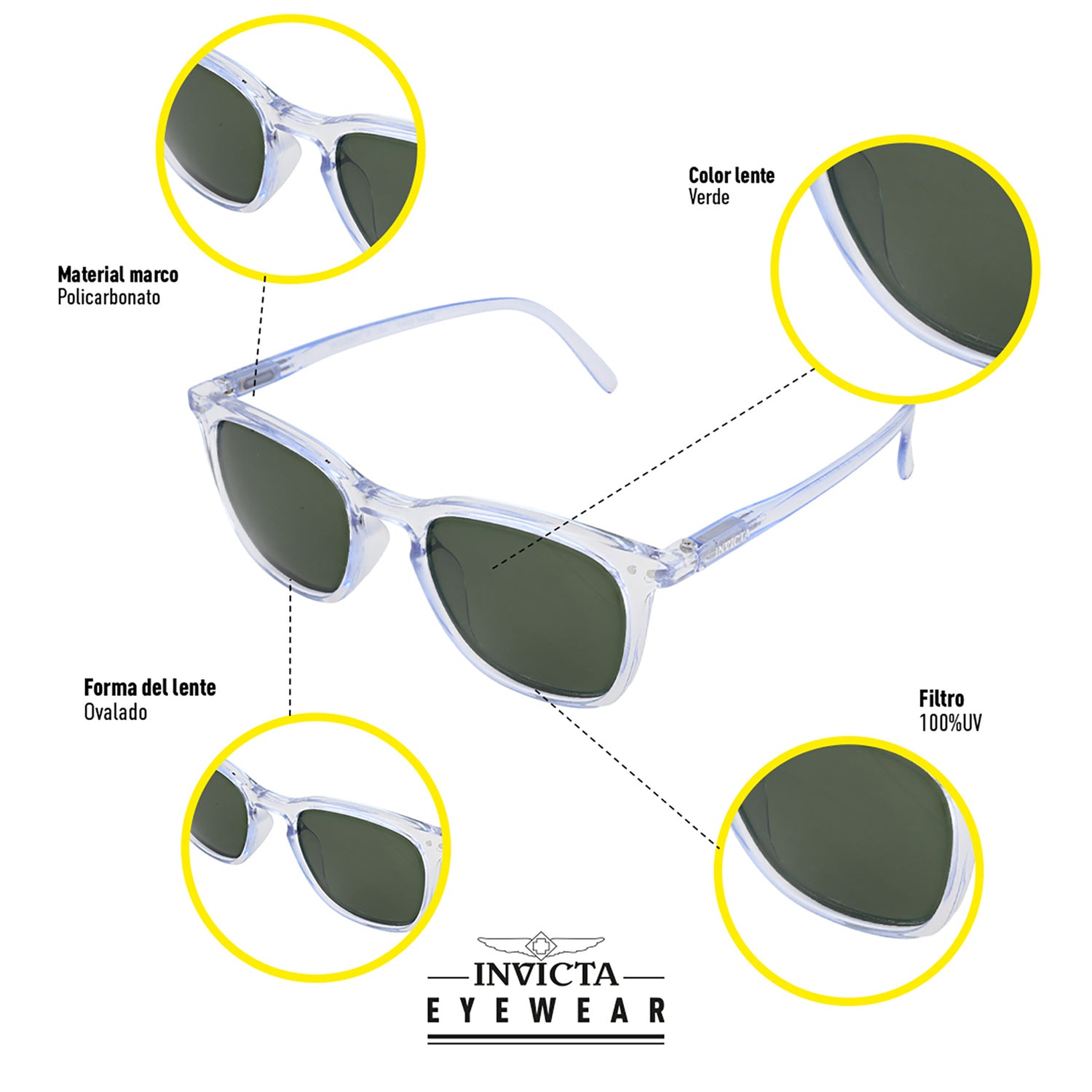 Lentes Invicta I22970-AVI-03-P03 Unisex