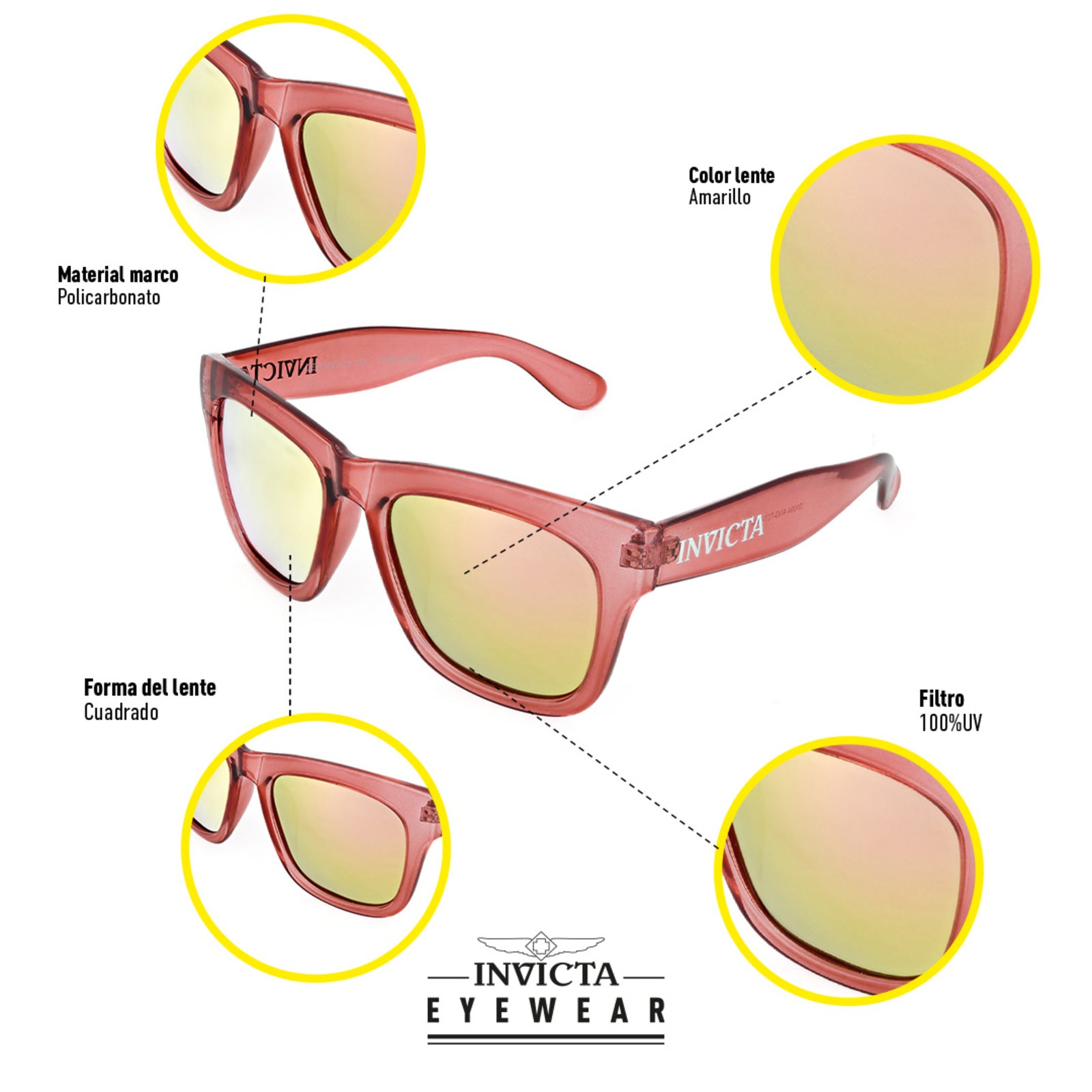 Lentes Invicta I37277-WIL-01-G03 Unisex