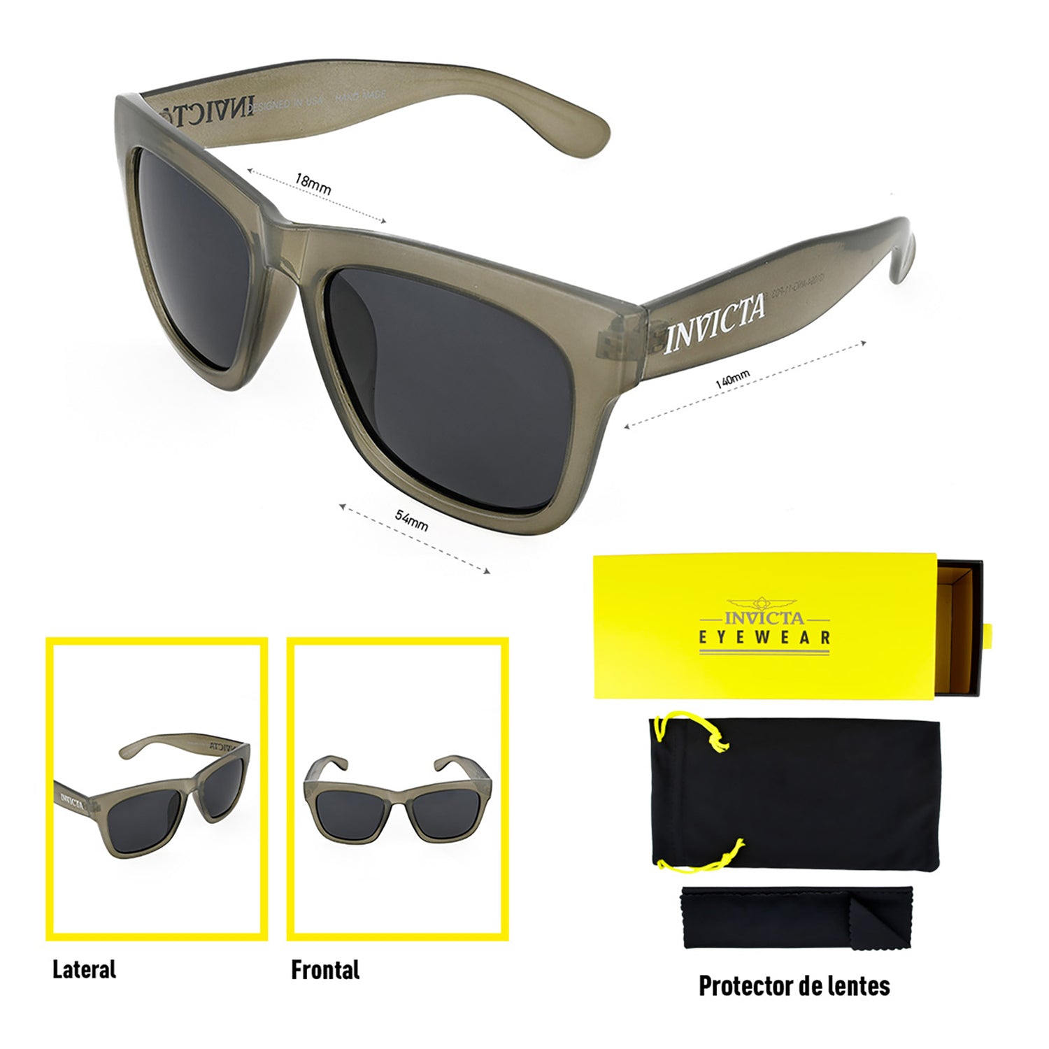 Lentes Invicta I 21695-ANG-T05-P20 Unisex